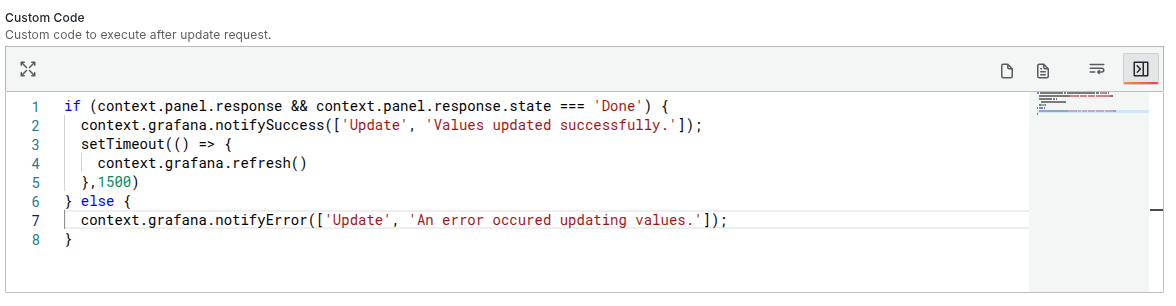 Custom code: setTimeout combine with context.grafana.refresh()