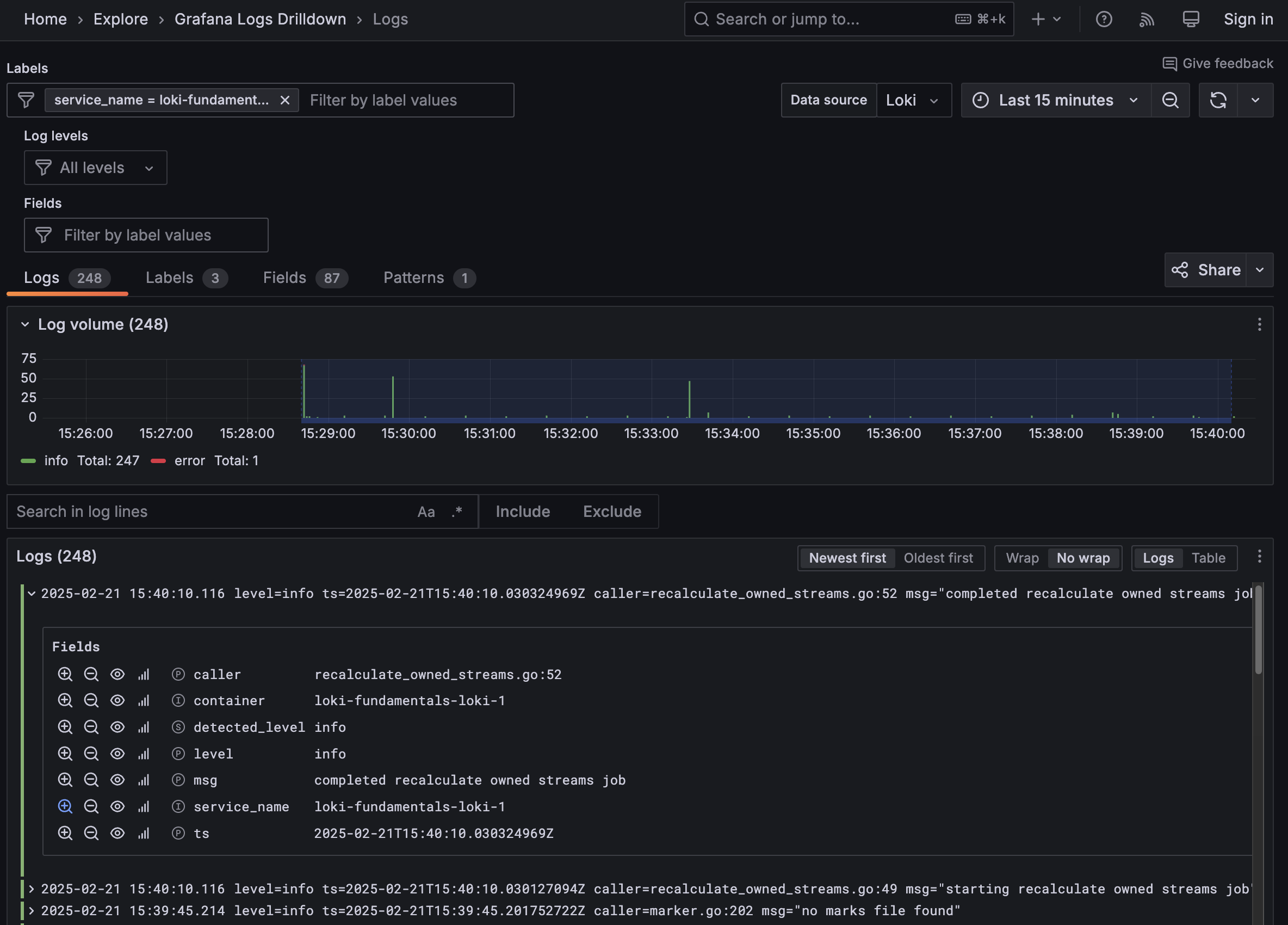 Grafana Drilldown Service View Grafana Drilldown Service View