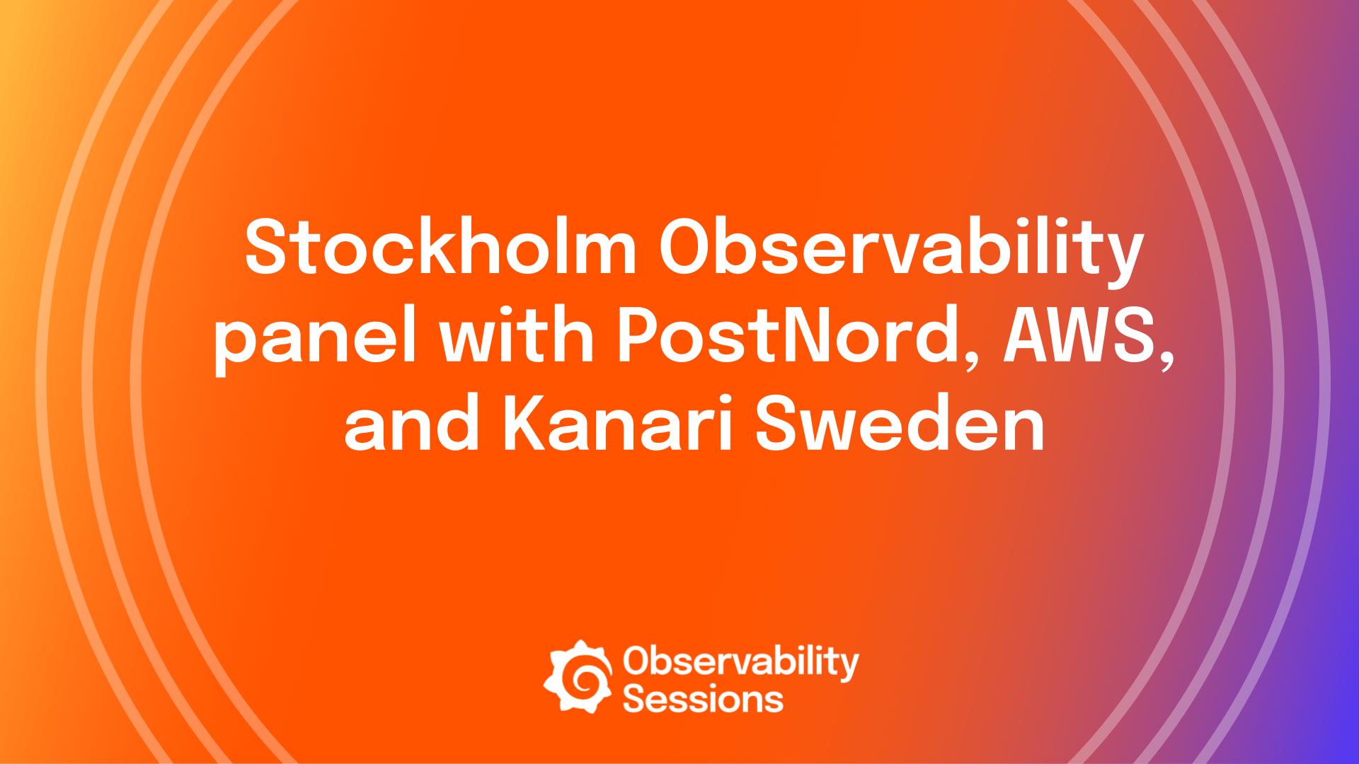 Observability journeys panel with PostNord, AWS, and Kanari