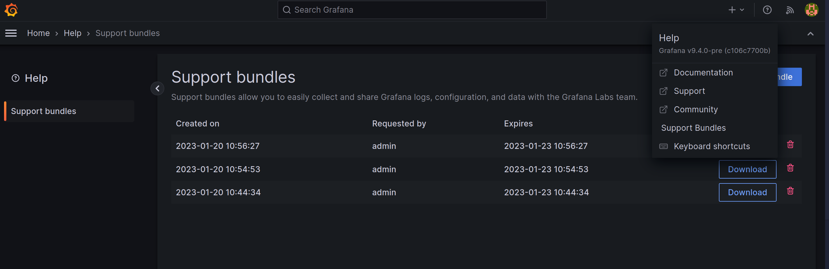 Create a support bundle to resolve issues faster Create a support bundle to resolve issues faster